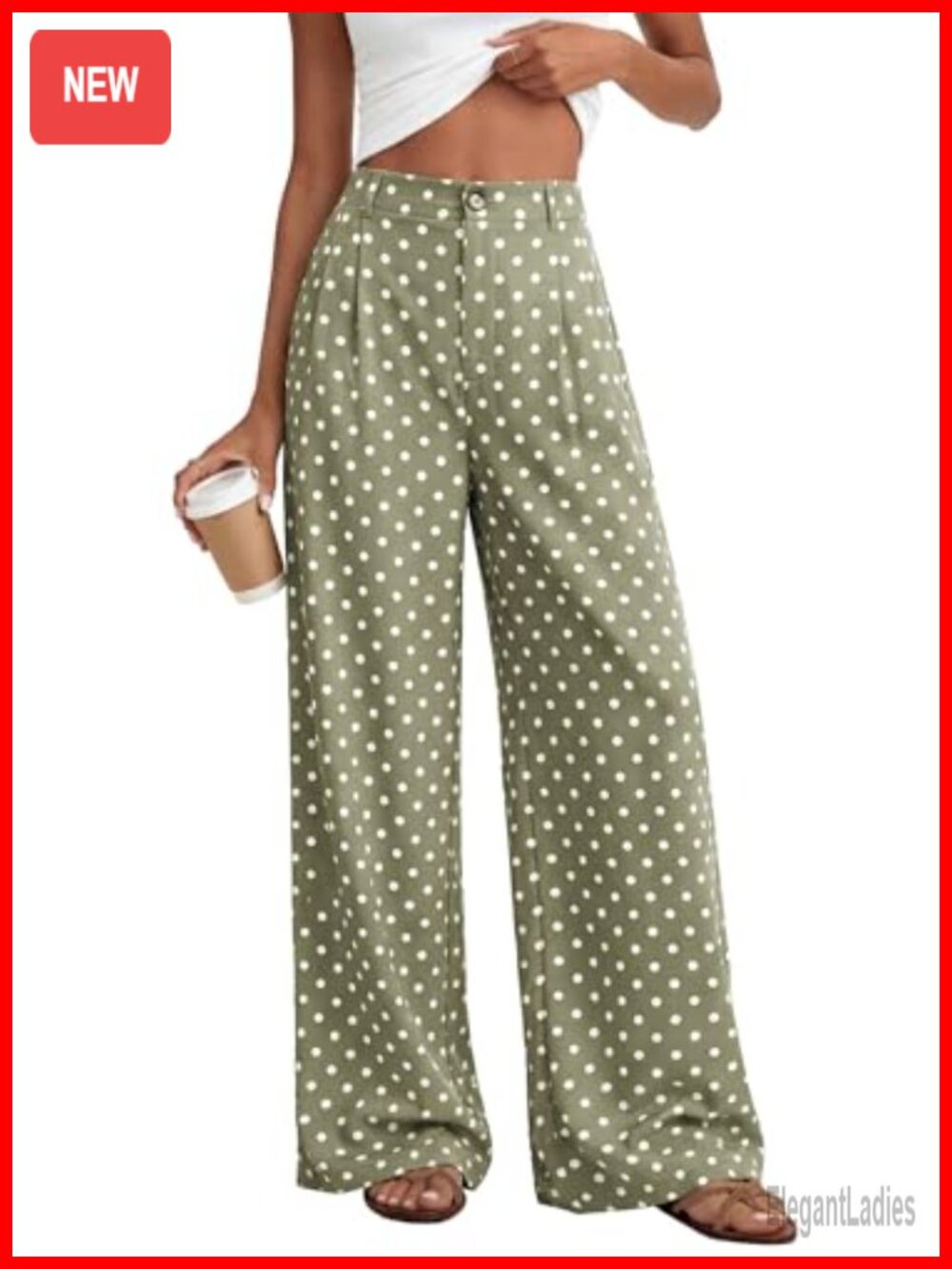 Wide Leg Palazzo Pants High Waisted Lightweight Flowy Trousers